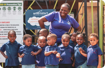 Teacher with children